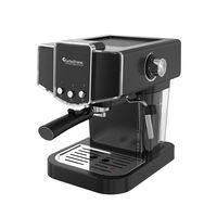 TurboTronic Retro Espressomaschine CM23 - 19 Bar Pumpe + Milchschäumer Vintage Design Siebträgermaschine Espresso Siebträger Kaffeemaschine Barista Maschine klein Padmaschine