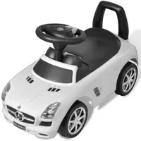vidaXL Samochodzik dziecięcy Mercedes Benz z napędem nożnym biały
