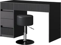 Vicco Toaletní stolek Omira, 120 cm se stoličkou, Černá