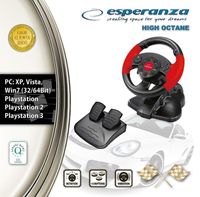 Esperanza Lenkrad und Pedal Controller PC XBOX 360 Playstation 3 schwarz EG104