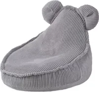 MISIOO Sitzsack Kinder – Waschbar –  – Stabile und Weiche Konstruktion – Cord-Material – 68x45 cm – Perfekt für Kinderzimmer - Grau
