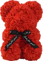 Ewige Rosen Rosenbär, Rosen Teddy, Valentinstag Rosen Teddy, Ewige Rosen Valentinstag Geschenk, Geschenk für die Freundin, Teddybär Kunstrosen, 25cm
