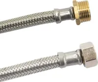 DN8 DVGW Panzerschlauch m. Edelstahlumflechtung 1/2" AG x 1/2" ÜM 1000 mm