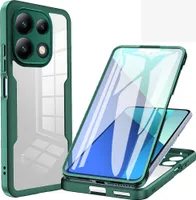 Pouzdro pro Xiaomi Redmi Note 13 Pro 4G, 360° celotělová ochranná pouzdro s ochranou displeje zelené