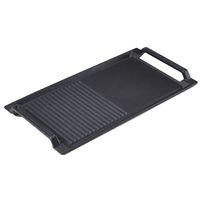 Grillplatte für Induktion, 43,6 x 22,9 cm, Bratplatte, Gusseisen, Herdplatten, Ofen, BBQ, Gasgrill mit Antihaft, kratzfester Untergrund