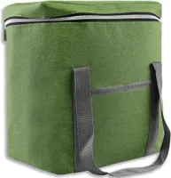 Kühltasche mit Schultergut Thermotasche 29 x 20 x 34 cm grün  Picknicktasche - Gefriertasche - Faltbare Kühltasche - Isoliertasche