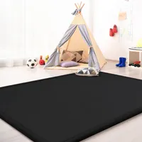 TT Home Krabbelmatte Babyzimmer Teppich Spielmatte Kinder Unifarben Rutschfest Flauschig Größe 100x200 cm