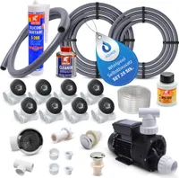 Bausatz Whirlpool Set Pumpe Lüftregler Schlauch Schraubgriff Seitendüsen