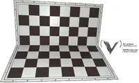 Schachplan faltbar weiss/dunkelbraun, Brettgröße 490 x 490 mm, Feld 55 mm