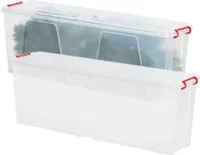 Kreher 2 x XL Weihnachtsbaumbox 110 Liter mit Deckel in Transparent