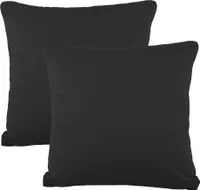 Doppelpack BeNature Bezug 80x80 schwarz Mako-Baumwolle Jersey Reißverschluss