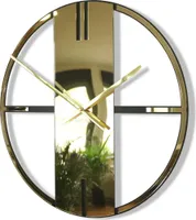 Metallwanduhr Gold Unique für Wohnzimmer, Schlafzimmer, Büro, 50 cm Durchmesser, modernes Design