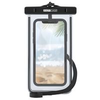 EAZY CASE wasserdichte Handytasche für Alle Smartphones bis 6 Zoll, schützt vor Staub, Sand, Wasser,Schutzhülle mit Umhängeband, IPX8 , Schwarz