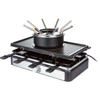 Switch On® Raclette und Fondue Kombigerät | Komplettset Best SRGF 1400 A