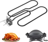 Heizelement 66631 für Weber Elektrogrill, Grill-Heizelemente Ersatzteil Kompatibel mit Q140, Q1400 Grill, Elektro Smoker Outdoor Indoor Grill Heizelement, Grau