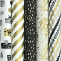 Gatsby 2 Geschenkpapier – sortiertes Geschenkpapier – 2 Meter x 70 cm – 5 Rollen