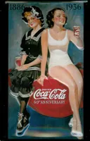 Blechschild Coca Cola 50th Anniversary 1886 - 1936 Werbeschild Retro Schild