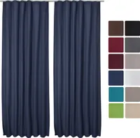 2er Set Beautissu Kräuselband Vorhang Amelie Luna thermo 140x245cm
