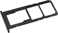 Simkartenhalter passend für Samsung Galaxy A03 (SM-A035G) Dual-SIM + micro-SD Kartenfach, Serviceware, Schwarz