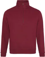 Just Hoods JH046 | Sophomore 1/4 Zip Sweat - Farbe: Burgundy - Größe: XL
