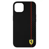 Ferrari FESAXHCP12MBK iPhone 12/12 Pro 6.1 schwarz / schwarzes Hardcase On Track Carbon Stripe