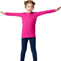 Langarm-Shirt Kinder - pink, 128 (8-10 Jahre)