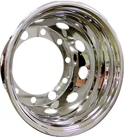 TruckKing Felgenkappe Edelstahl Radblende Radkappe für die hintere Felge LKW 22.5x8.25" 280mm