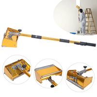 9” Trockenbau Werkzeug Trockenbau-Flachbearbeitungsbox Edelstahl Glättekelle mit Teleskopstange Flat Box Set mit 98-160 cm Griff verstellbaren Rutschfester Griff