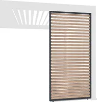 Weide Holzoptik Lamellenwand für Weide Pergola | aus Aluminium | anthrazit