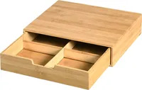 KESPER 58952 Box mit Schublade und 4 Fächern / Kaffeekapsel-Box / Teebox / Teebeutel Box
