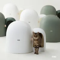 Makesure – Max Katzentoilette mit Gitterrost-Vorleger , Weiß