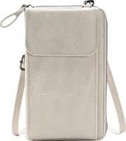 Umhängetasche Damen, kleine Handtasche mit Kartenfächern, Handy-Umhängetasche mit verstellbarem und abnehmbarem Schultergurt, Kunstleder Crossbody-Bag