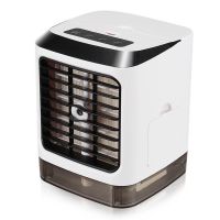 Tragbarer Mini-Klimaanlagen-Desktop-Luftkuehler-Luftbefeuchter USB-Mini-Ventilator mit LED-Licht fuer Zuhause oder Buero