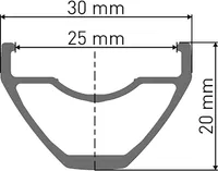 Felge DT Swiss H 522 27.5"/25mm schwarz 584-25 VL 6,5mm 28 Loch