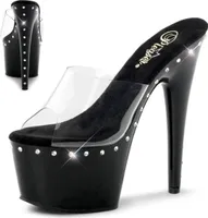 ADORE-701LS Damen Slipper von Pleaser, Transparent EU 36, US 6