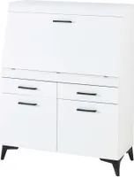 Sekretär Schreibtisch Bürotisch Tisch Büromöbel "Secret I" weiß matt MDF
