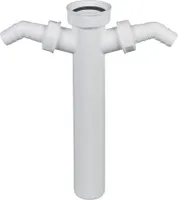 Verstellrohr 1 1/2"x40mmØ mit 2 Geräteanschlüssen für Spülbeckensiphon