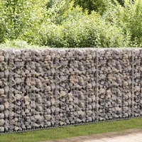 vidaXL Gabionová stena s krytom z pozinkovanej ocele 200x60x100 cm