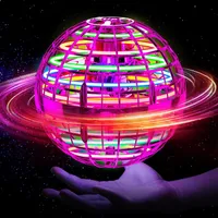 Fliegender Ball , Flying Spinner, Magic Hover Schwebe Ball, Magischer Ball, Zauberball, LED UFO Ball Toys, Bumerang, Spielzeug Drohne Purple