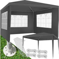 Pavillon Baraban 3x3m mit 3 Seitenteilen - grau