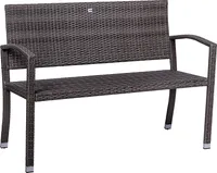 2-Sitzer Bank Gartenbank Sitzbank Parkbank Polyrattan Indoor Outdoor
