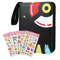 Forever Tragbare Pokemon Sammelalbum,Karten Sammelalbum,50 Seiten 400 Taschen Hefte für Karten,Kompatibel Diverse Karten,Wasserdicht Kunstleder Schwarz