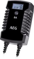 AEG Automotive 10618 Mikroprozessor-Ladegerät für Auto Batterie LD 8.0, 8 Ampere für 12/24 V, 7-HF Ladestufen, Autostartfunktion, Komfortanschluss