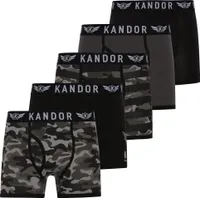 Kandor - "Camobee" Boxershorts für Herren(5er-Pack) BG1675 (L) (Grau)