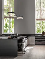 Nova Luce MAGNUS LED závěsné světlo černé 41W teplá bílá 84x32x120cm stmívatelné 9248117