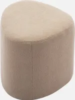 sweeek - Hocker in Kieselsteinform mit Stoffbezug  - Greige