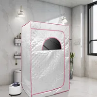Tragbare Dampfsauna Home Sauna Dampfbad für Zuhause Heimsauna Sitzsauna 2 Person 100x80x170cm silver