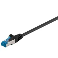 Goobay 93706 Kabel krosowy CAT 6A, S/FTP (PiMF), czarny, 10 m - LSZH bezhalogenowy, miedź