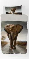 Bettwäsche Set mit Elefant 135x200 cm (80x80 cm)