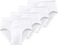 Schiesser 4er Pack Baumwolle Essentials Feinripp Slip / Unterhose Mit komfortablem Softbund und Eingriff, In hochwertiger, bequemer Feinripp-Qualität, Besonders strapazierfähig und langlebig